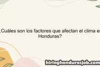 ¿Cuáles son los factores que afectan el clima en Honduras?