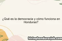 ¿Qué es la democracia y cómo funciona en Honduras?